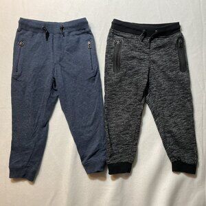 First Wave Boys Pants Size 6/7 Lot of 2 Navy Blue & Charcoal Zipper Pockets